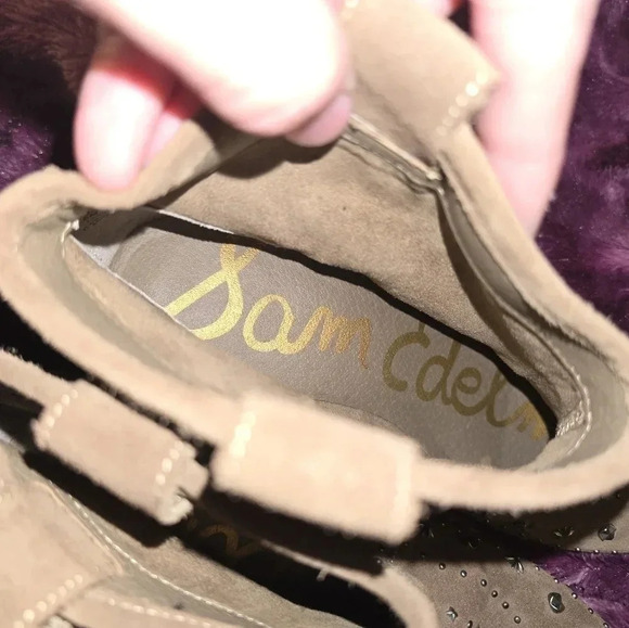 SAM EDELMAN Brian Star Studded Ankle Boots Suede Size 6 - Picture 11 of 13